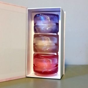 Set of 3 Boxed Small Travel Candles Glass Jars Three Scents Huntington Home NEW